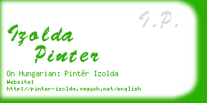 izolda pinter business card